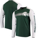 Michigan State Spartans Fanatics Branded Iconic Colorblocked Long Sleeve T-Shirt - Green