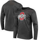 Ohio State Buckeyes Primary Logo All-Out Performance Long Sleeve T-Shirt – Heathered Charcoal