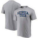 Georgia Tech Yellow Jackets Alta Gracia (Fair Trade) Arched Wordmark T-Shirt - Heathered Gray