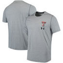 Texas Tech Red Raiders Under Armour Threadborne Left Chest Logo Performance T-Shirt - Gray