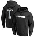 Oakland Raiders NFL Pro Line by Fanatics Branded Big & Tall Number 1 Dad Pullover Hoodie - Black