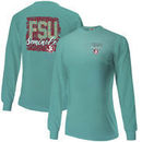 Florida State Seminoles Women's Comfort Colors Pattern Block Oversized Long Sleeve T-Shirt - Aqua