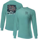 South Carolina Gamecocks Women's Comfort Colors Pattern Block Oversized Long Sleeve T-Shirt - Aqua