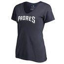 San Diego Padres Fanatics Branded Women's Plus Sizes Team Wordmark T-Shirt - Navy