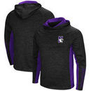 Northwestern Wildcats Colosseum Upstart Long Sleeve Hooded T-Shirt - Heathered Black