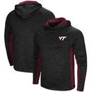 Virginia Tech Hokies Colosseum Upstart Long Sleeve Hooded T-Shirt - Heathered Black