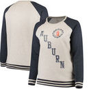 Auburn Tigers Pressbox Women's Plus Size Sundown Vintage Pullover Hoodie - Cream/Navy