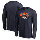 Denver Broncos NFL Pro Line by Fanatics Branded Big & Tall Door Arch Long Sleeve T-Shirt - Navy