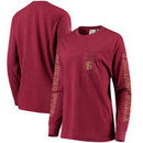 Florida State Seminoles Pressbox Women's Mystic Pocket Long Sleeve T-Shirt – Garnet