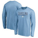 North Carolina Tar Heels Fanatics Branded True Sport Baseball Long Sleeve T-Shirt - Light Blue