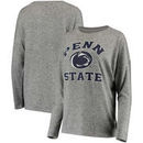 Penn State Nittany Lions Women's Brushed Super Soft Spirit Jersey Tri-Blend Sweatshirt - Heathered Gray