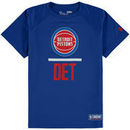 Detroit Pistons Under Armour Youth Authentic Lock Up Performance T-Shirt - Blue
