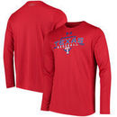 Texas Rangers Under Armour Tech Long Sleeve T-Shirt - Red