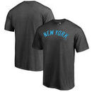 New York Yankees Fanatics Branded Blue Wordmark T-Shirt - Charcoal