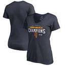 Cleveland Cavaliers Fanatics Branded Women's 2017 Eastern Conference Champions Plus Size Crossover V-Neck T-Shirt - Navy