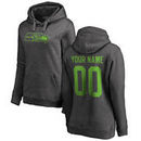 Seattle Seahawks NFL Pro Line by Fanatics Branded Women's Personalized One Color Pullover Hoodie - Ash