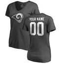 Los Angeles Rams NFL Pro Line by Fanatics Branded Women's Personalized One Color T-Shirt - Ash
