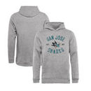 San Jose Sharks Fanatics Branded Youth Heritage Pullover Hoodie - Ash