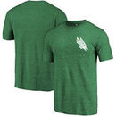 North Texas Mean Green Fanatics Branded Primary Logo Left Chest Distressed Tri-Blend T-Shirt - Kelly Green
