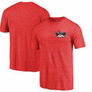 UNLV Rebels Fanatics Branded Primary Logo Left Chest Distressed Tri-Blend T-Shirt - Red