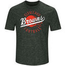 Cleveland Browns Majestic Hyper Stack Slub T-Shirt - Heathered Charcoal