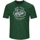 New York Jets Majestic Hyper Stack Slub T-Shirt - Heathered Green