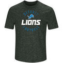 Detroit Lions Majestic Hyper Stack Slub T-Shirt - Heathered Charcoal