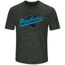 Carolina Panthers Majestic Hyper Stack Slub T-Shirt - Heathered Charcoal