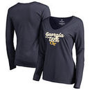 Georgia Tech Yellow Jackets Fanatics Branded Women's Freehand Long Sleeve T-Shirt - Navy