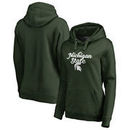 Michigan State Spartans Fanatics Branded Women's Plus Sizes Freehand Pullover Hoodie - Green