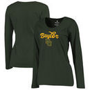 Baylor Bears Fanatics Branded Women's Plus Sizes Freehand Long Sleeve T-Shirt - Green