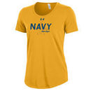 Navy Midshipmen Under Armour Women's Blue Angels Performance T-Shirt – Gold