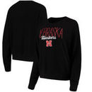 Nebraska Cornhuskers Alta Gracia (Fair Trade) Women's Ann Cozy Brushed Hacci Tri-Blend Sweatshirt - Black