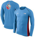 Sacramento Kings Nike City Edition Hyperelite Long Sleeve Performance T-Shirt – Blue