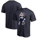 Rob Gronkowski New England Patriots NFL Pro Line by Fanatics Branded Fade Away Player T-Shirt - Navy