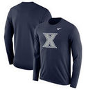Xavier Musketeers Nike Big Logo Performance Long Sleeve T-Shirt - Navy
