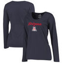 Arizona Wildcats Fanatics Branded Women's Plus Sizes Freehand Long Sleeve T-Shirt - Navy
