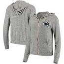 Penn State Nittany Lions Women's Brushed Super Soft Tri-Blend Full-Zip Hoodie - Heathered Gray