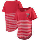 Texas Tech Red Raiders Women's Colorblock Stripe Cutoff T-Shirt – Red