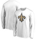 New Orleans Saints NFL Pro Line by Fanatics Branded Primary Logo Big & Tall Long-Sleeve T-Shirt - White