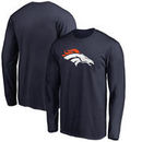 Denver Broncos NFL Pro Line by Fanatics Branded Primary Logo Long-Sleeve T-Shirt - Navy