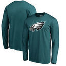 Philadelphia Eagles NFL Pro Line by Fanatics Branded Primary Logo Long-Sleeve T-Shirt - Midnight Green