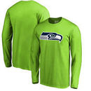 Seattle Seahawks NFL Pro Line by Fanatics Branded Primary Logo Long-Sleeve T-Shirt - Neon Green