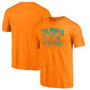 Miami Dolphins NFL Pro Line by Fanatics Branded Personalized Flanker Tri-Blend T-Shirt - Orange