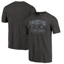 Oakland Raiders NFL Pro Line by Fanatics Branded Personalized Flanker Tri-Blend T-Shirt - Black