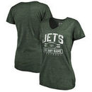 New York Jets NFL Pro Line by Fanatics Branded Women's Personalized Flanker Tri-Blend T-Shirt - Green