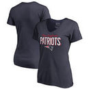 New England Patriots NFL Pro Line by Fanatics Branded Women's Plus Sizes Nostalgia T-Shirt - Navy