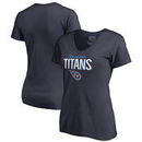 Tennessee Titans NFL Pro Line by Fanatics Branded Women's Plus Sizes Nostalgia T-Shirt - Navy