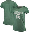 Michigan State Spartans Women's Softy Vintage Overdyed Crewneck Short Sleeve T-Shirt - Green