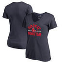 Mookie Betts Boston Red Sox Fanatics Branded Women's Player Hometown Collection V-Neck Mookie Monstah T-Shirt - Navy